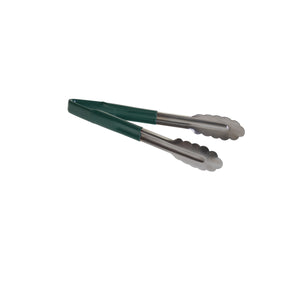 Tong Green 9" Antimicrobial Vinyl-Coated Stainless Steel / AM3774G