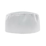 White Chef Skull Cap Hat