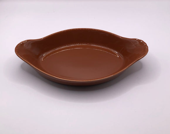 Rustic Oval Earth dish 20.4 cm x 11.8cm x 3.7cm, CR011C