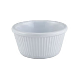 Ramekins 4 oz Ribbed White Melamine,