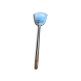 17" Wok Spatula / Turner S/S Blade 4 3/4" x 4 1/5" Solid Wood Handle