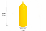 8 oz Squeeze Bottles Yellow with 53mm WideMouth™ Cone Tip 10853M