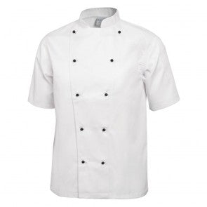 Chef Jacket Short Sleeve Mesh-Back (Cool-Back) Size XS 34"