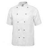 Chef Jacket Short Sleeve Mesh-Back (Cool-Back) Size XS 34"