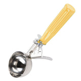 Food Portioner Thumb Press Disher, Stainless Steel Colour-coded handle to indicate capacity.