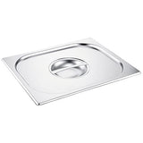 Electric bain marie full gastronorm size counter top with 2x half size 150mmh GN pans and lids