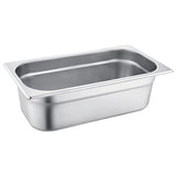 Electric bain marie full gastronorm size counter top with 3x 1/3 150mmh GN pans and lids