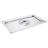 Electric bain marie full gastronorm size counter top with 3x 1/3 150mmh GN pans and lids