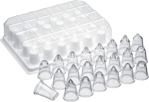 Cake Decorating Icing Nozzles with Case, 24-Piece Piping Set, KCICENOZSET